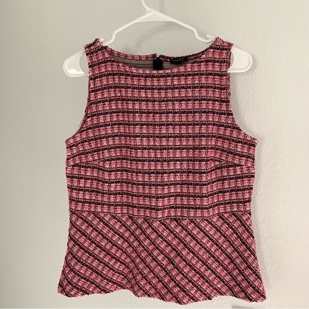 Ann Taylor Plaid Sleeveless Top Women’s M